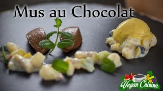 Mousse au chocolat mit einem BananenMangoEis und Fruchtsalat  Gesundes Dessert  HD [upl. by Ednil]