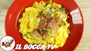 672  Pasta zucchine e guancialeanche meglio del caviale primo di terra facile e sfizioso [upl. by Ffoeg987]