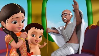 Gandhiji Ke Teen Bandar  Gandhi Jayanti Song  Hindi Rhymes for Children  Infobells [upl. by Atterg394]