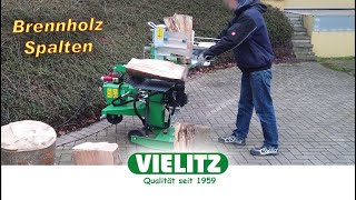 Vielitz Holzspalter im Einsatz Stehend 10 Tonnen Spaltkraft für Kurzholz [upl. by Rusert]