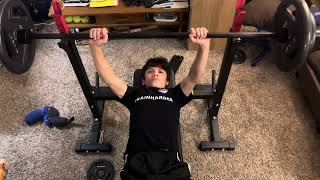 135 lbs bench press at 11 years old 111 lb bodyweight [upl. by Kcin516]