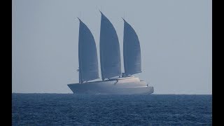 Sailing Yacht A with her sails set [upl. by Naivaj145]