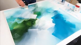 5 Abstract Acrylic Paintings WOW  Easy Painting Techniques [upl. by Lussi]