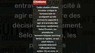 La bureaucratie réalise la mort de toute action  Albert Einstein [upl. by Judy]