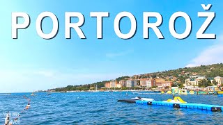 Portorož Slovenia  Beach resort and spa town on the Adriatic Sea [upl. by Nolrak]