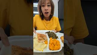 Soul Food Mukbang shorts soulfood mukbang foodie salmon seafood atlanta [upl. by Annaihs]