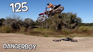 Dangerboy Deegan 125 WIDE OPEN Sand Track [upl. by Rento]