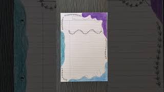 Project File border design  aesthetic border designs  Diary  Journal  Page designs [upl. by Delmar]