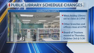 Charleston County Public Library adjusts schedule due to severe weather threat [upl. by Tacita]