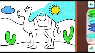 Drawing for Kids  Color filling for Kids  Camel 🐫 Drawing Page Coloring [upl. by Eustasius697]