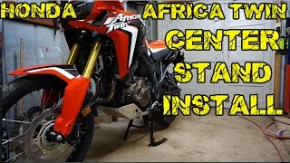 Honda AFRICA TWIN CRF1000L OEM Center Stand Install How To [upl. by Aiyn116]