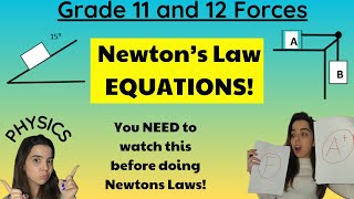 Newtons Laws grade 11 and 12 Watch this before doing calculations [upl. by Etteragram]