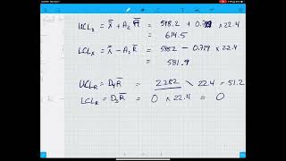 X Bar and R Bar charts in Statistical Process Control  An example problem [upl. by Cini]