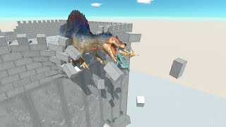 SPINOSAURUS New Finishing Throw Attack vs ALL UNITS Animal Revolt Battle Simulator [upl. by Hterrag]