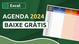 AGENDA 2024 em EXCEL – DOWNLOAD GRÁTIS [upl. by Nosemaj]