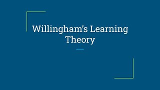 Willinghams learning theory [upl. by Jamille]