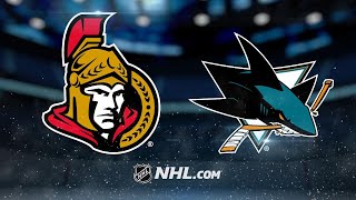 Dell notches shutout in Sharks win over Senators [upl. by Phionna]