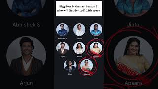 Bigg Boss Malayalam Season 6 11th Week Elimination bbms6 biggbossmalayalam [upl. by Paulette]