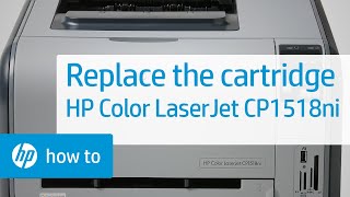 Replace the Cartridge  HP Color LaserJet CP1518ni Printer  HP [upl. by Gosselin]