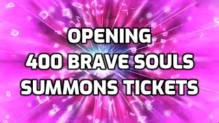 Opening 400 Brave Souls Summons Tickets  Bleach Brave Souls [upl. by Gowon]