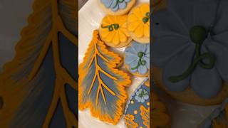 Decorated cookies for fall 🍂 decoratedcookies fallbaking cookiedecorating art [upl. by Yesteb]