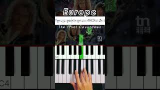 The Final Countdown Europe Piano Tutorial shorts piano pianotutorial [upl. by Durant765]