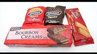 McVities MEGA UNWRAPPING BOURBON DIGESTIVES BAR SNACK UNBOXING [upl. by Feldt]