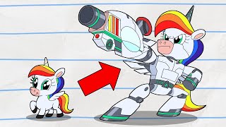 ROBOT RESCUE UNICORN  NEW Boy amp Dragon  Cartoons For Kids  WildBrain Fizz [upl. by Nosae]