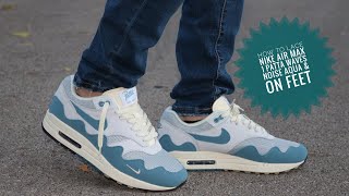 How To Lace Nike Air Max 1 quotPatta Waves Noise Aquaquot amp On FEET Review 2021 2 Ways [upl. by Dode]