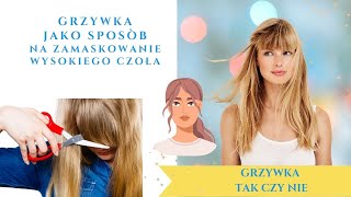 Grzywka z włosòw naturalnych ⭐️ komu pasuje grzywka ⭐️ maskowanie wysokiego czoła [upl. by Notserc]