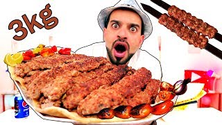 تحدي الكباب العراقي الأصلي  3 كيلوات كباب مشوي على الفحم  Iraqi Grilled Kebabs CHALLENGE [upl. by Auberon]