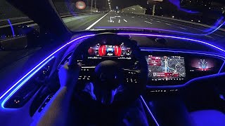 The New Mercedes E Class 2024 Test Drive at NIGHT [upl. by Colbye]