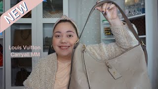 New Louis Vuitton CarryAll MM Empreinte Leather Unboxing and comparison to Neverfull GM [upl. by Hteb]