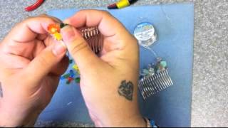 Beaded Hair Comb Tutorial [upl. by Dinah942]