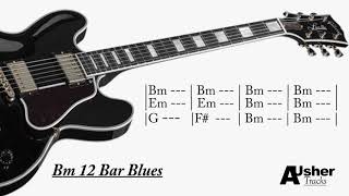 BB Blues B minor 12 Bar  Guitar Jam Track  1HOUR EDITION [upl. by Anura]