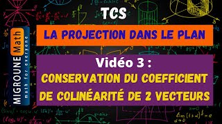 TCS  Conservation du coefficient de colinéarité de 2 vecteurs  الحفاظ على معامل استقامية متجهتين [upl. by Narra792]