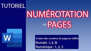 Insérer des numéros de pages différents dans un document Word [upl. by Atrebor767]