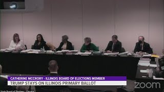 Illinois election board rules Trump can remain on primary ballot [upl. by Shuler92]