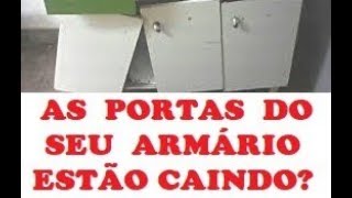 DIY COMO CONSERTAR PORTA DO ARMÁRIO CAINDO [upl. by Eadrahs]