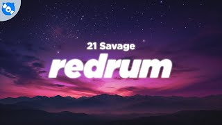 21 Savage  redrum Clean  Lyrics [upl. by Klehm]