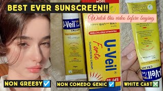 U veil forte spf 60 sunscreen Review🌸price Benefits and side effects Suitable for all skin [upl. by Aviva]