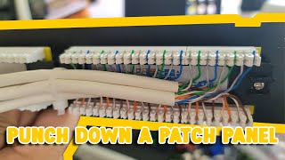 How to Punch Down a Network Ethernet Patch Panel and Make RJ45 Network Patch Cables [upl. by Farrish455]