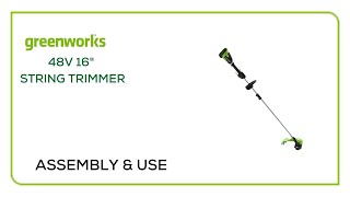 Greenworks 48V String Trimmer  Assembly and use [upl. by Ado208]