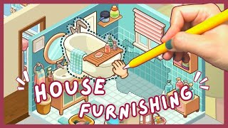 Tiny Suburban Home Furnishing  Miniature House Decoration  Relaxing Gameplay [upl. by Griffie]