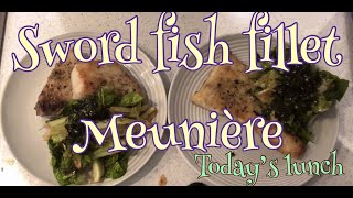 Sword fish Meuniere Todays lunch JapaneseVLOG [upl. by Nylcoj]