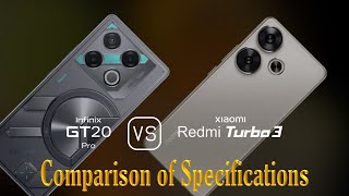 Infinix GT 20 Pro vs Xiaomi Redmi Turbo 3 A Comparison of Specifications [upl. by Airretnahs]