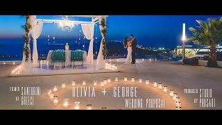 And the fairy tale begins for George and Olivia  Wedding Proposal in Santorini [upl. by Allerus]