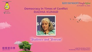 KSLF 2024  Democracy in Times of Conflict  Radha Kumar  Bhupendra Choubey [upl. by Nivonod]