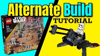 LEGO Star Wars AntiAircraft Guns ALTERNATE BUILD Tutorial  Clone amp Droid Battle Pack Set 75372 [upl. by Kristof]