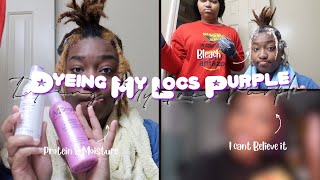 DYING MY LOCS PURPLE [upl. by Sanborne]